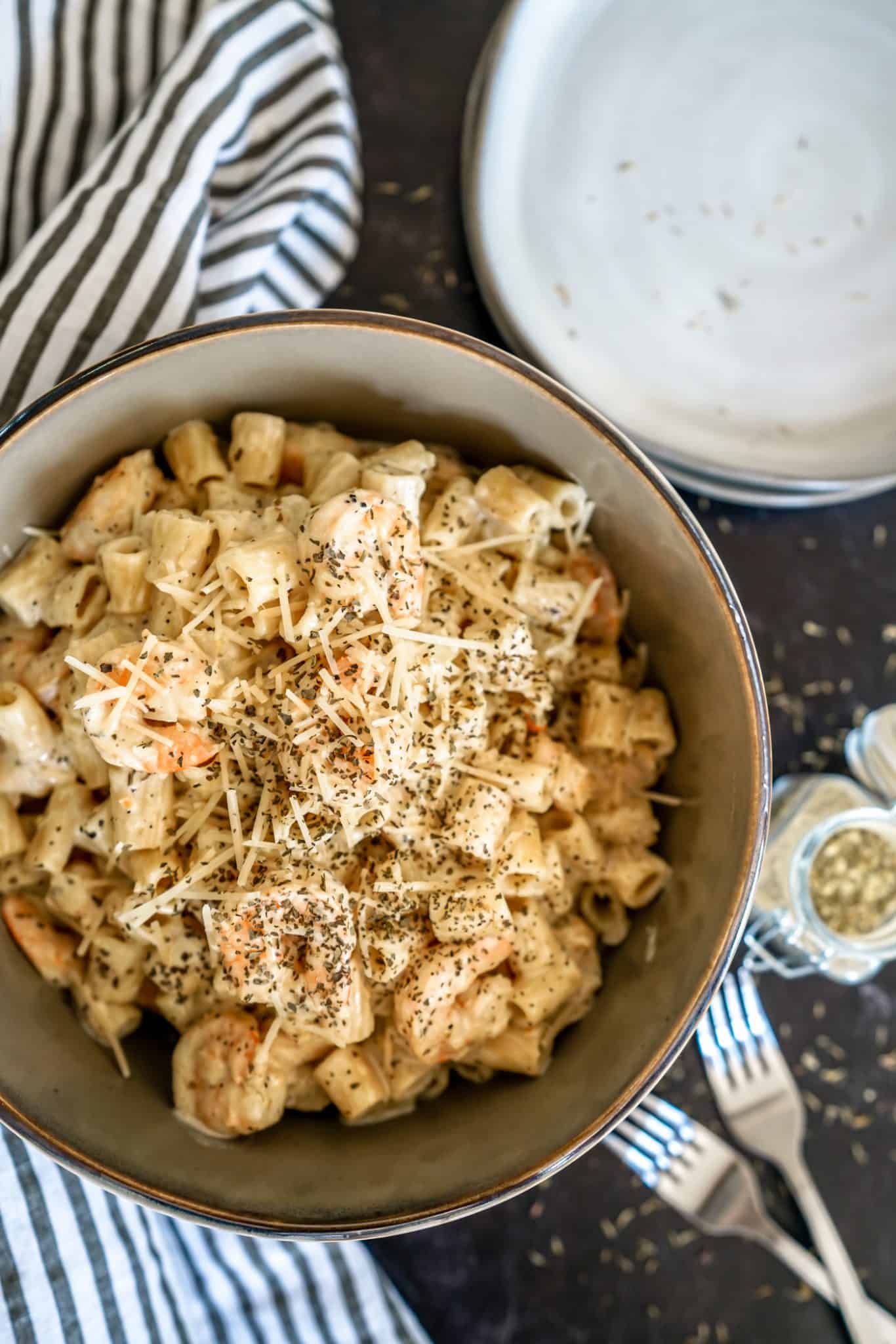 Creamy Lemon Pepper Pasta With Shrimp Parmesan A Lily Love Affair