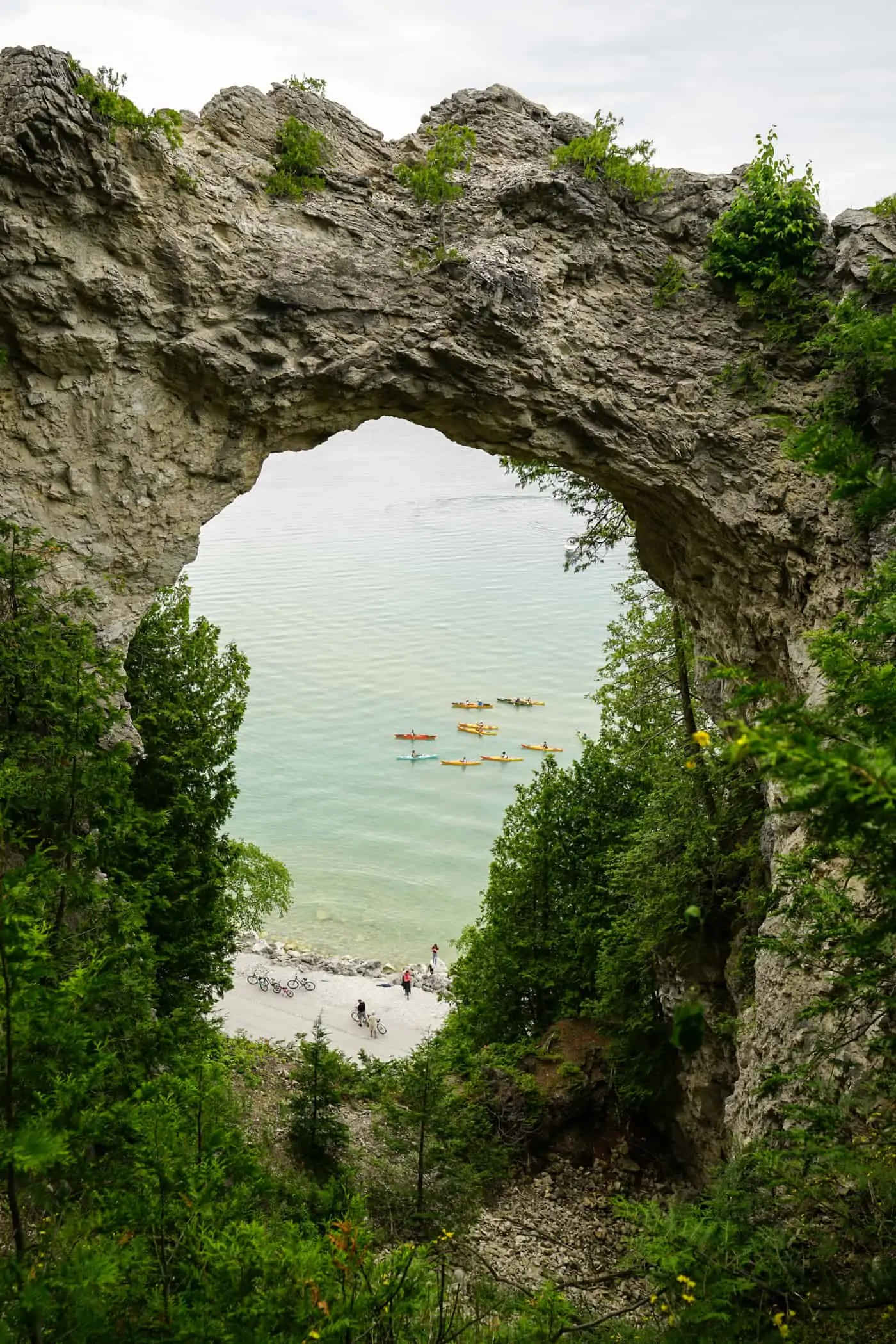 Arch Rock on Mackinac Island Michigan