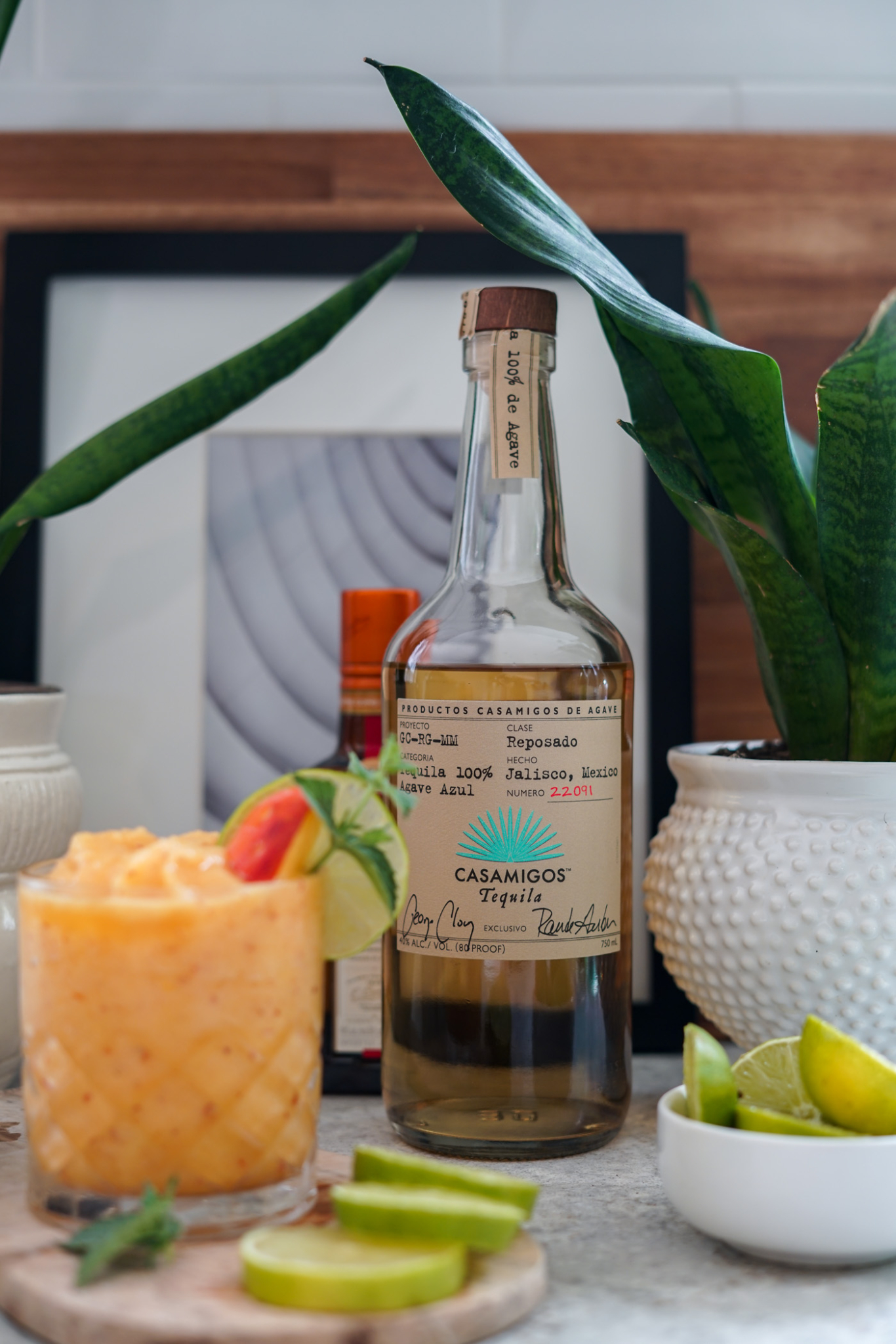 Best Frozen Peach Casamigos Margarita Recipe - A Lily Love Affair